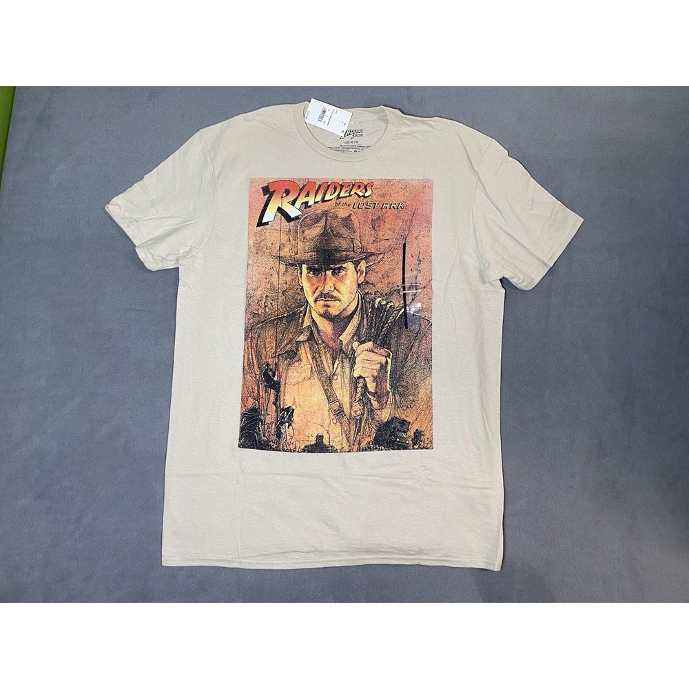 New! Indiana Jones Raiders Of The Lost Ark Graphic Tee Shirt Unisex Large Retro